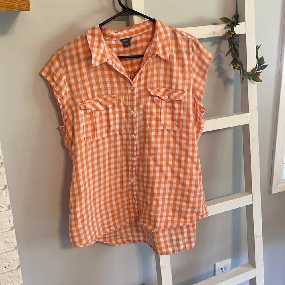 Eddie Bauer checkered button down